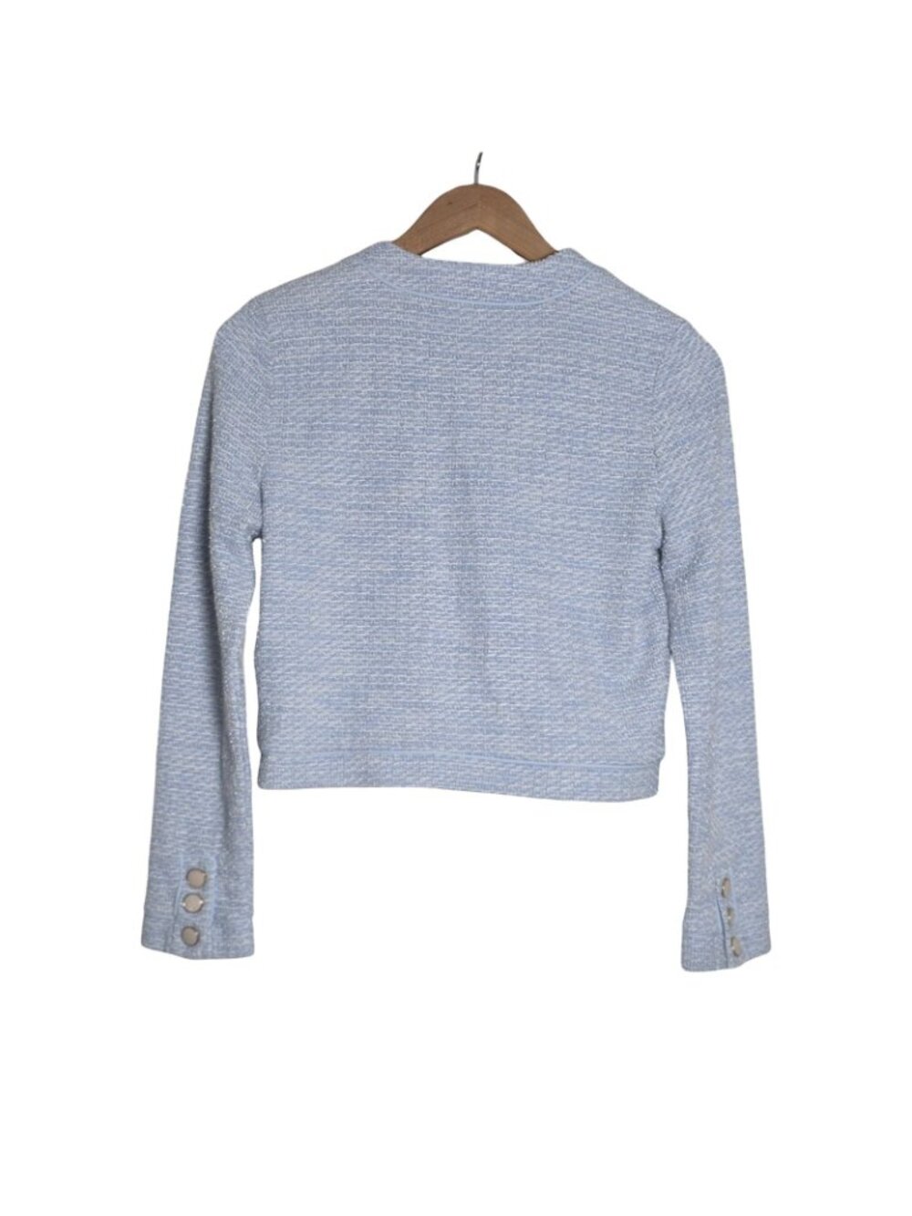 Women's - Antonio Melani Blue Knit Jacket, Size Small - Picture 7 of 8